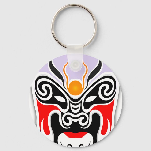 Tribal Dragon Mask Nyckelring (Framsida)