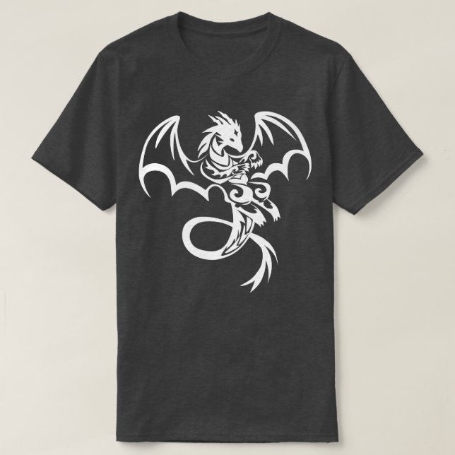 Tribal Dragon Tatto TShirt T Shirt (Design framsida)