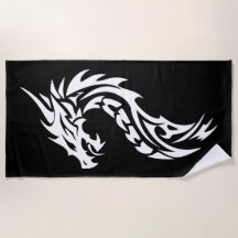 Tribal drak silhouette i djärvt svart och vitt