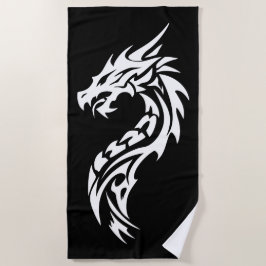 Tribal drak silhouette i djärvt svart och vitt