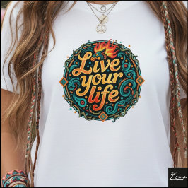 Tribal Drakon Lev Din Liv Geometrisk T Shirt