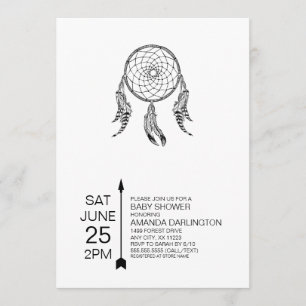 Tribal Dreamcatcher Baby Shower Inbjudan