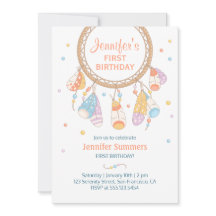 Tribal Dreamcatcher Boho Baby första födelsedag