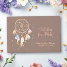 Tribal Dreamcatcher Boho Baby Shower Brown