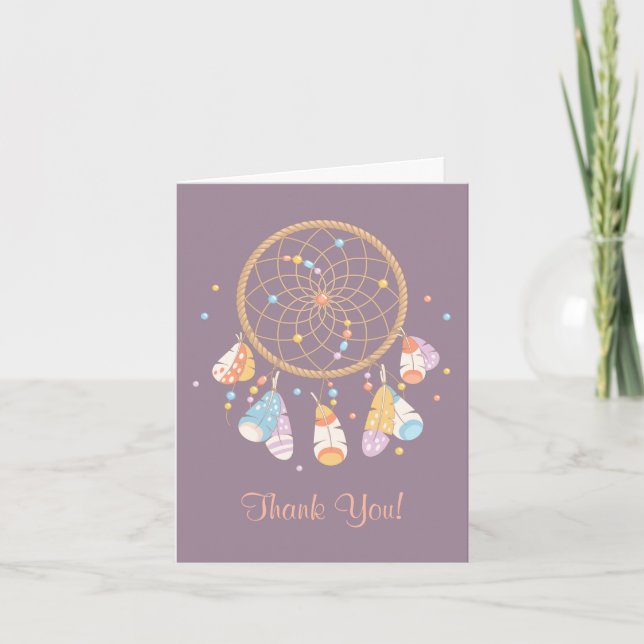 Tribal Dreamcatcher Boho Baby Shower Tack 3 (Framsida)