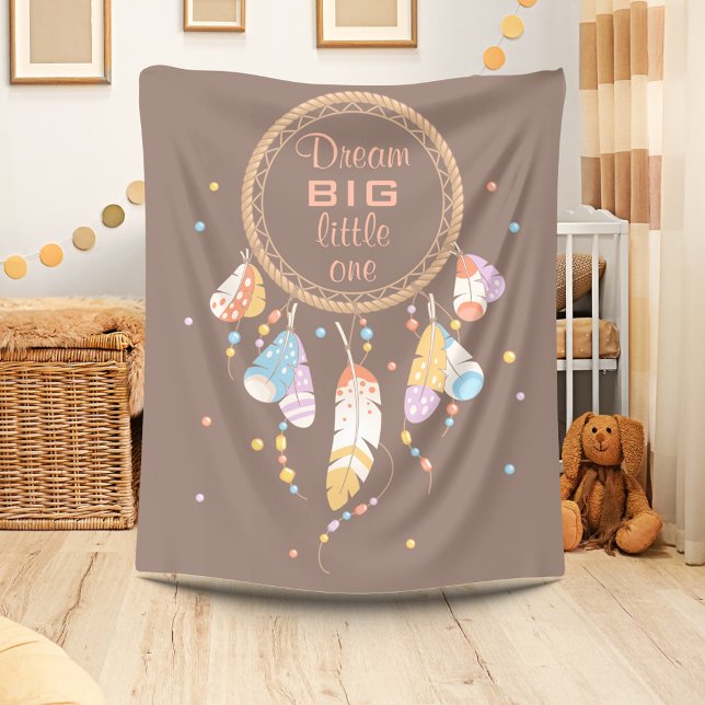 Tribal Dreamcatcher Boho Brown Quote Fleecefilt (Skapare uppladdad)