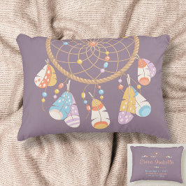 Tribal Dreamcatcher Nyfödd bebis Namn Birth Keepsa Prydnadskudde
