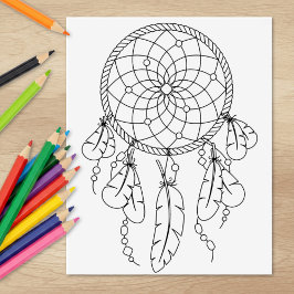 Tribal Drömfångare Boho Målarbild Stämpel