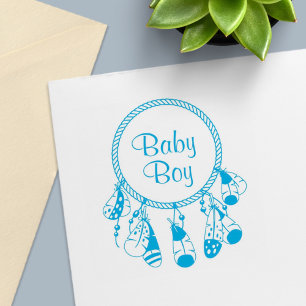 Tribal drömmfångare Boho babypojke Självfärgande Stämpel