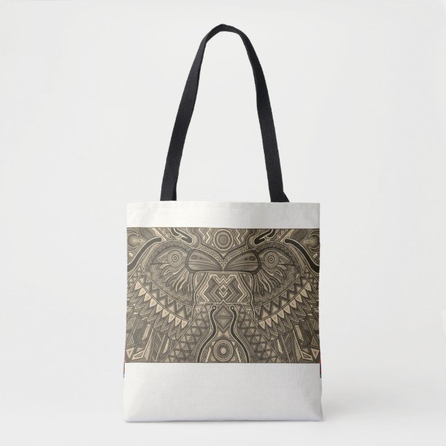 Tribal Eagle Art Tote Bag Tygkasse (Framsida)