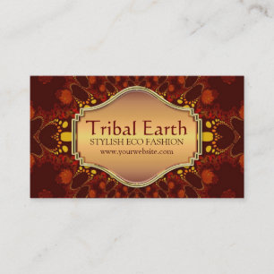 Tribal Earth Ekologisk Mode Konst AffärsKort Visitkort