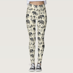 Tribal Elefant Boho Mönster (1) Leggings