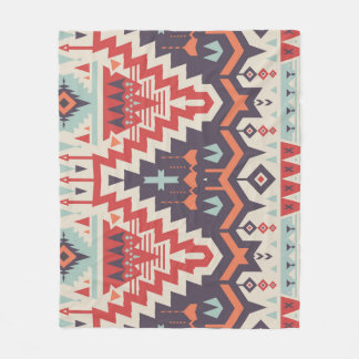 Tribal Elegance: Geometric Ethnic Print Fleecefilt