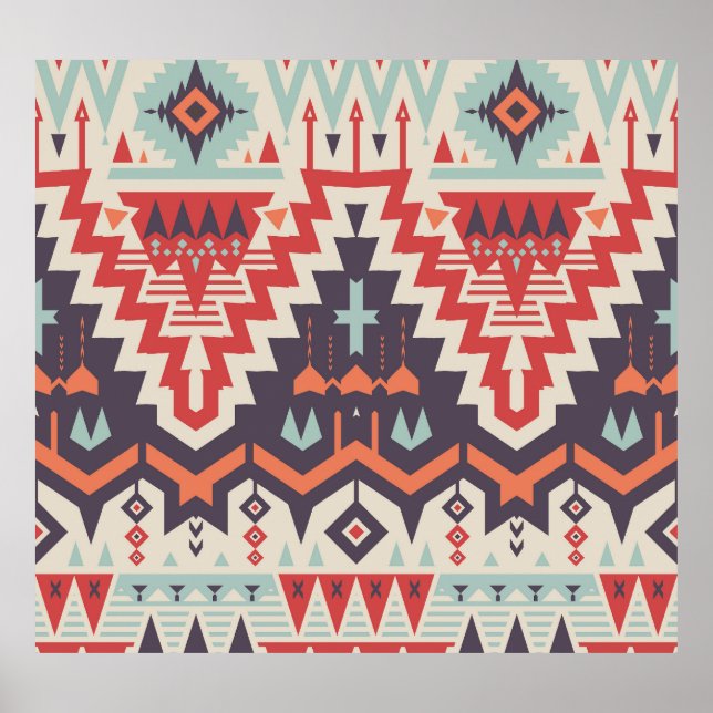 Tribal Elegance: Geometric Ethnic Print Poster (Framsidan)