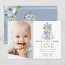 Tribal Elephant Boy-Vild ett första foto på födels