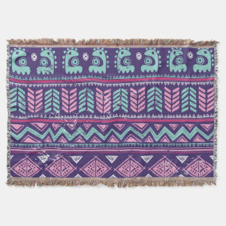 Tribal Ethnic: Colorful Seamless Mönster. Filt