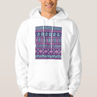 Tribal Ethnic: Colorful Seamless Mönster. Hoodie