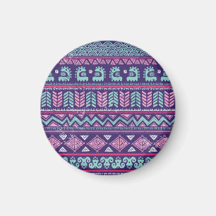Tribal Ethnic: Colorful Seamless Mönster. Magnet