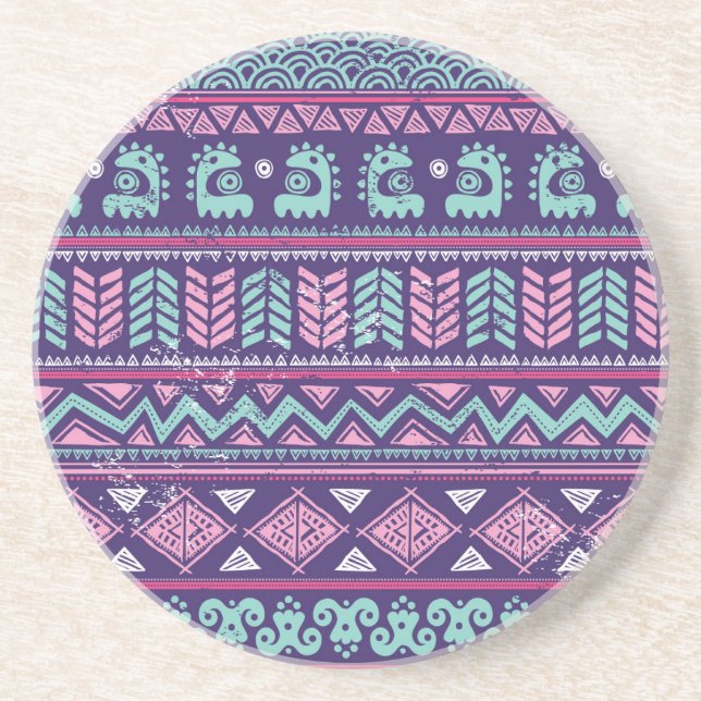 Tribal Ethnic: Colorful Seamless Mönster. Underlägg (Framsidan)