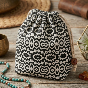Tribal Ethnic Coola Black and White Geometric Tyg