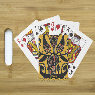 Tribal Ethnic Tatto Mönster Casinokort