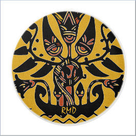 Tribal Ethnic Tatto Mönster Knopp