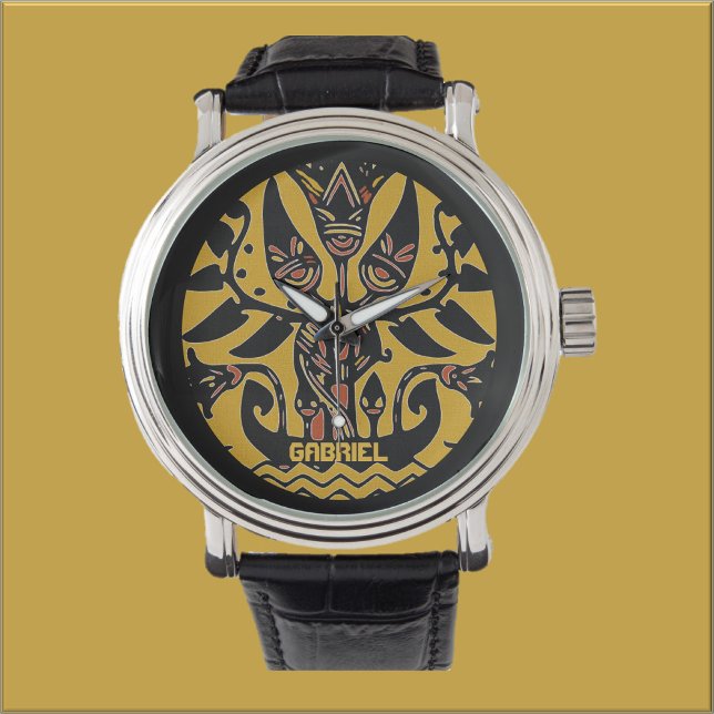 Tribal Ethnic Tattoo Mönster Watch Armbandsur (Skapare uppladdad)