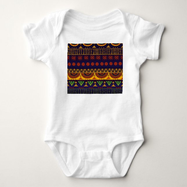 Tribal Ethno: Seamless Mönster Design. T Shirt (Framsida)