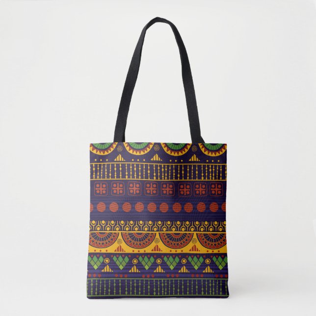 Tribal Ethno: Seamless Mönster Design. Tygkasse (Framsida)