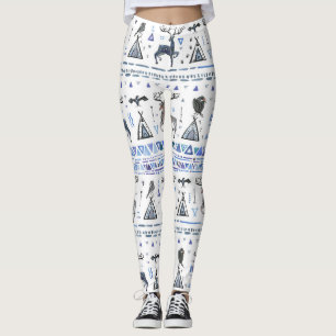 Tribal-etnisk, djur drömmer catcher, sömlös. leggings