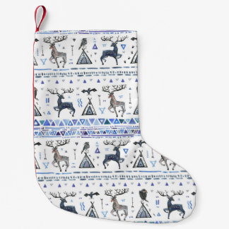 Tribal-etnisk, djur drömmer catcher, sömlös. liten julstrumpa