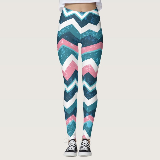 Tribal etnisk, sömlös mönster leggings (Framsida)