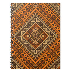 Tribal etnisk textilfiber mönster african stil anteckningsbok