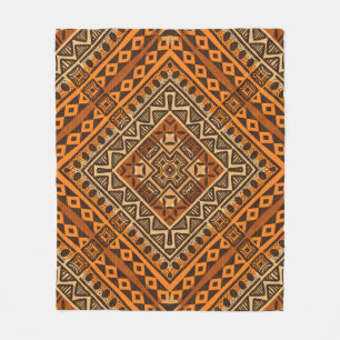 Tribal etnisk textilfiber mönster african stil fleecefilt