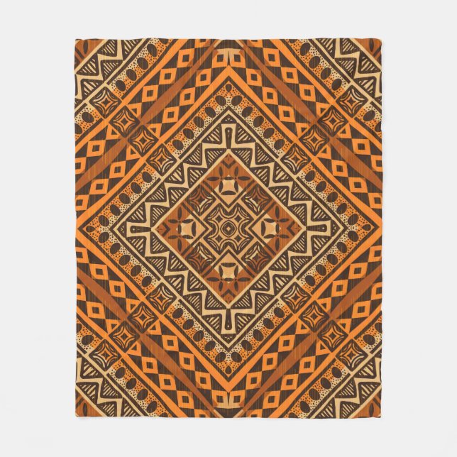 Tribal etnisk textilfiber mönster african stil fleecefilt (Framsidan)