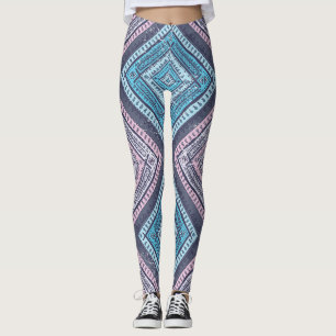 Tribal etnisk, tidlös, sömlös stil leggings