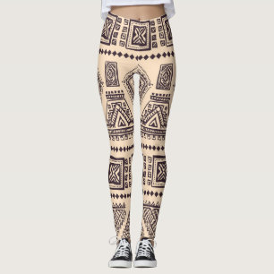 Tribal, etnisk, vintage business mönster leggings