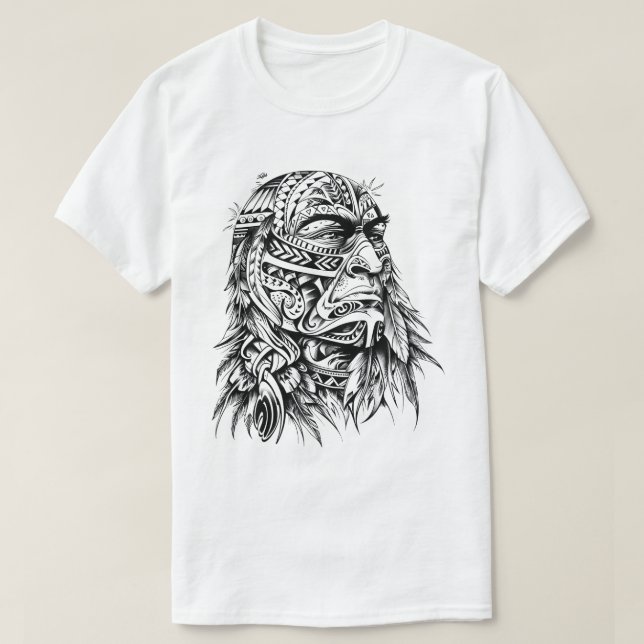 Tribal Face Art T Shirt (Design framsida)