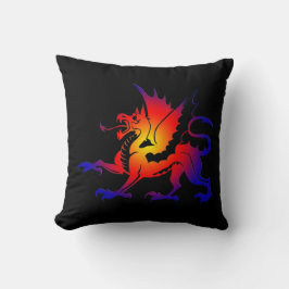 Tribal Färg Dragon Dekorativ kudde II