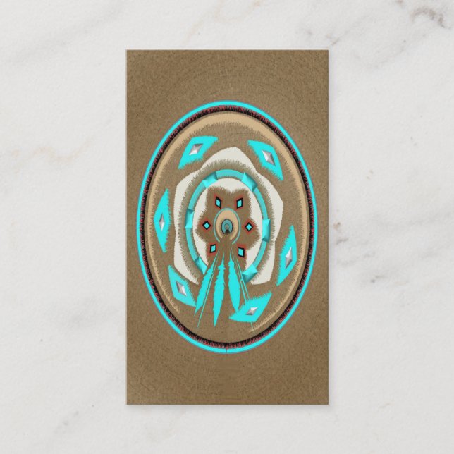 Tribal Feather-Affärskort Visitkort (Framsida)