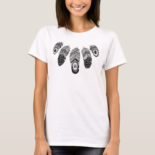 Tribal Feather T-Shirt (Framsida)