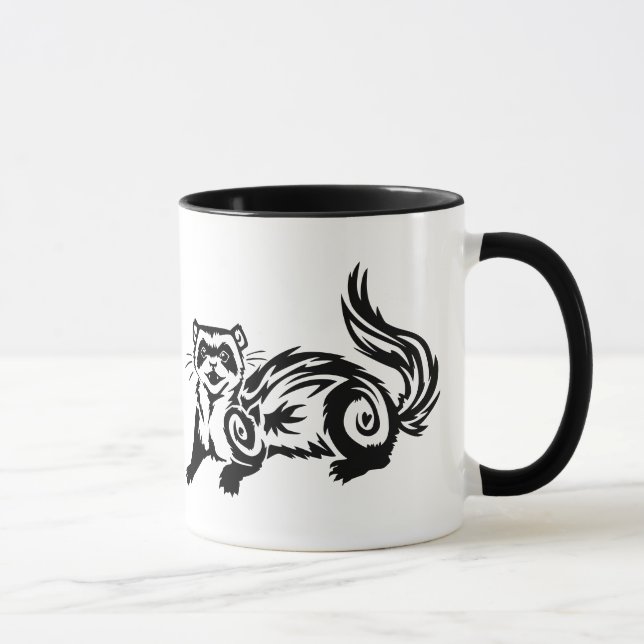Tribal Ferret Tattoo Design Mugg (Höger)