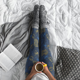 Tribal Festive Folk Mönster Leggings