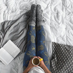 Tribal Festive Folk Mönster Leggings