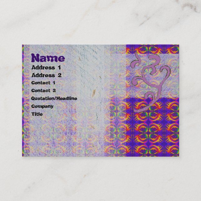 Tribal Fiery Visitkort (Framsida)