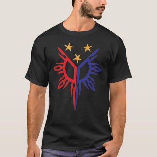 Tribal Filipino Sol och Stars Flagga Ess T Shirt
