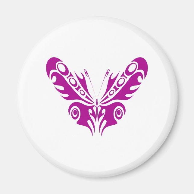 Tribal fjärilstatuering design magnet (Framsidan)