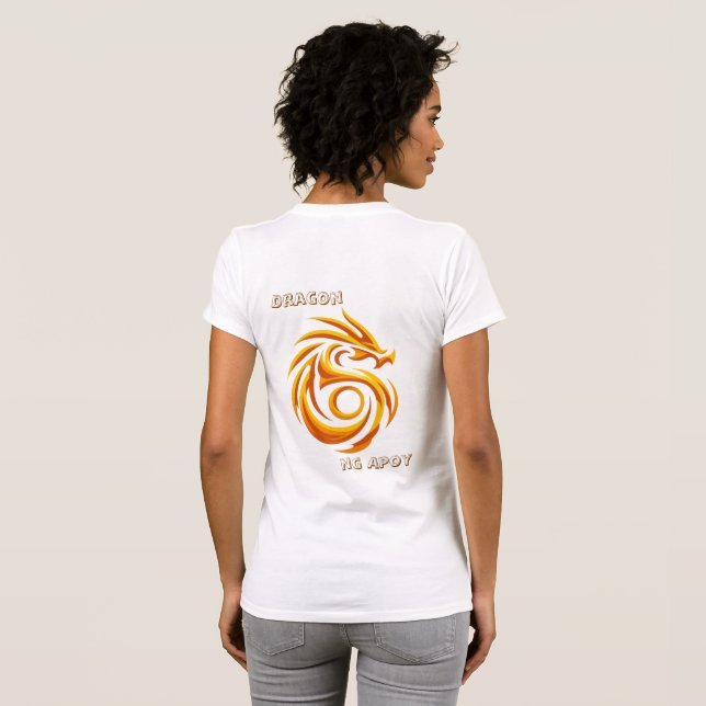 Tribal Flame Crest & filippinsk drake T Shirt (Hel baksida)