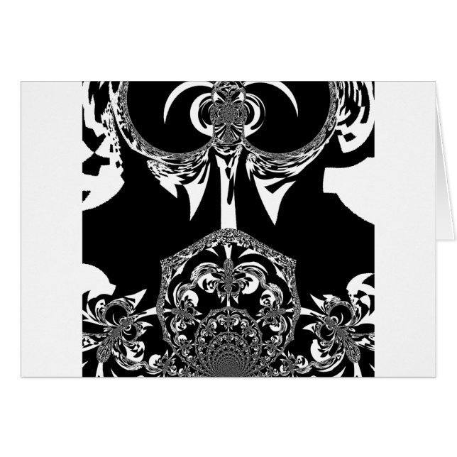 Tribal Flower Hälsningskort (Framsidan Horizontal)