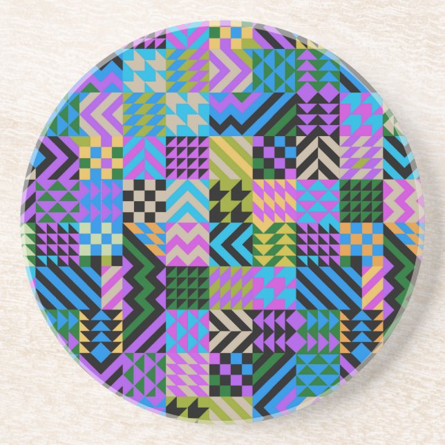 Tribal Folk Art - Blå Underlägg (Framsidan)